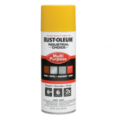 Rust-Oleum 647-1644830, Industrial Choice 1600 System Enamel Aerosol, 12 oz, OSHA Safety Yellow, Hi-