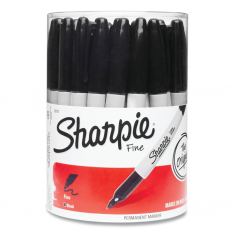 Sharpie 652-35010, Fine Tip Permanent Marker, Black, 36 Bulk