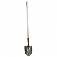 UNION TOOLS 760-40191, Round Point Shovel, 11.5 in L x 9.25 in W Blade, 48 in Hardwood Straight Hand