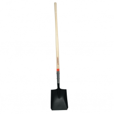 RAZOR-BACK 760-44101, Square Point Transfer Shovel, 9.5 in W x 12 in L, Open-Back/Rolled-Step, 48 in
