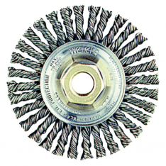 Weiler 804-13131, Roughneck Max Stringer Bead Wheel, 4 in dia x 3/16 in W, 0.020 in Steel Wire, 2000