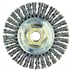 Weiler 804-13138, Roughneck Max Stringer Bead Wheel, 4 in dia x 3/16 W, 0.020 Stainless Wire, 20000 