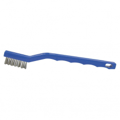 Weiler 804-44075, Small Hand Scratch Brush, 7-1/2 in, 3 X 7 Rows, Stainless Steel Wire, Curved Plast