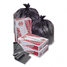 PITT PLASTICS 879-MR43484MK, HD Mini Roll Trash Liner, 56 gal Glutton, 22 µ, 43 in W x 48 in H, Bla