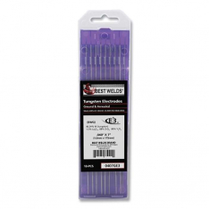 Best Welds 0407E3, E3 Tungsten Electrode, 0.040 in dia x 7 in L, 10 PK, 900-0407GE3