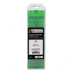 Best Welds 0407G, Pure Ground Tungsten Electrode, 0.040 in x 7 in, 10 PK, 900-0407G