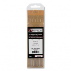 Best Welds 1163GL, 1.5%anthanated Tungsten Electrode, 1/16 in x 3 in, 10 PK, 900-1163GL