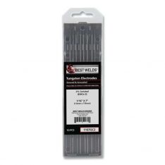 Best Welds 1167GC2, 2% Ceriated Ground Tungsten Electrode, 1/16 in x 7 in, 10 PK, 900-1167GC2
