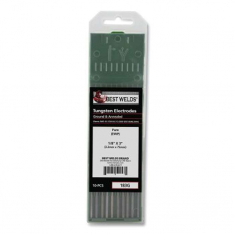 Best Welds 183G, Pure Ground Tungsten Electrode, 1/8 in x 3 in, 10 PK, 900-183G