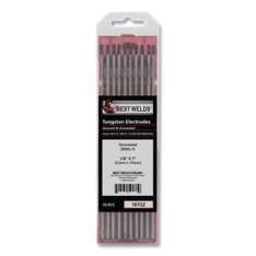 Best Welds 187GZ, Zirconiated Ground Tungsten Electrode, 1/8 in dia x 7 in L, 10 PK, 900-187GZ