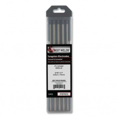 Best Welds 3167GC2, 2% Ceriated Ground Tungsten Electrode, 3/16 in x 7 in, 5 PK, 900-3167GC2