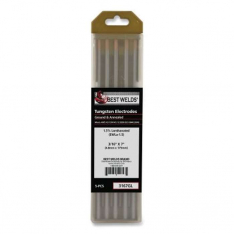 Best Welds 3167GL, 1.5%anthanated Tungsten Electrode, 3/16 in x 7 in, 5 PK, 900-3167GL