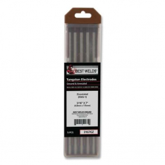 Best Welds 3167GZ, Zirconiated Ground Tungsten Electrode, 3/16 in dia x 7 in L, 5 PK, 900-3167GZ