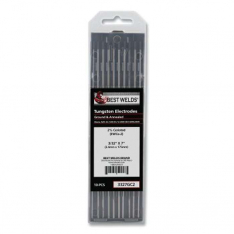 Best Welds 3327GC2, 2% Ceriated Ground Tungsten Electrode, 3/32 in x 7 in, 10 PK, 900-3327GC2