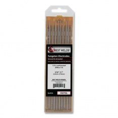 Best Welds 3327GL, 1.5%anthanated Tungsten Electrode, 3/32 in x  7 in, 10 PK, 900-3327GL