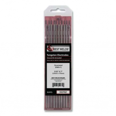 Best Welds 3327GZ, Zirconiated Ground Tungsten Electrode, 3/32 in dia x 7 in L, 10 PK, 900-3327GZ