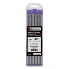 Best Welds 5327E3, E3 Tungsten Electrode, 5/32 in dia x 7 in L, 10 PK, 900-5327GE3
