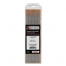 Best Welds 1812E3, E3 Tungsten Electrode, 1/8 in dia x 12 in L, 10 PK, 900-1812GE3