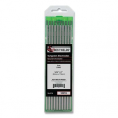 Best Welds 5327G, Pure Ground Tungsten Electrode, 5/32 in x 7 in, 10 PK, 900-5327G