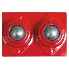 Best Welds PSBTH2, Ball Transfer Head for V-Head Pipe Stands, Dual Ball, Carbon Steel, 1000 lb Cap, 