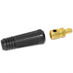 Best Welds SK50, Dinse Style Cable Plug and Socket, Male, Ball Point Connection, #1 AWG to 1/0 AWG C