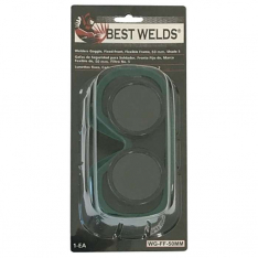 Best Welds WGFF50MM, Vinyl Goggles, Fixed Front Flex, Green, Shade 5, 901-WG-FF-50MM