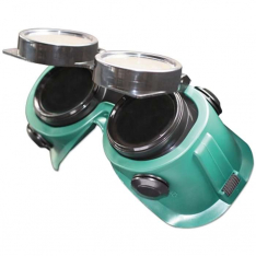 Best Welds WGLF50MM, Vinyl Goggles, Flip Front Soft, Green Frame, Green Lens, Elastic Strap, 50mm, 9