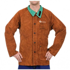 Best Welds 1200XL, Split Cowhide Leather Jacket, X-Large, Lava Brown, 902-1200-XL