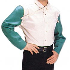 Best Welds CA350, FR Cotton Sateen Sleeves, 23 in L, Snaps Closure, One Size Fits Most, Visual Green