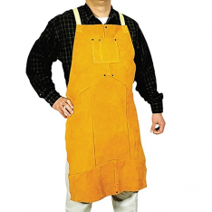 Best Welds Q5, Select Split Cowhide Leather Bib Apron, 24 in W x 36 in L, Golden Brown, 902-Q-5