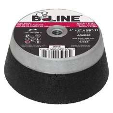 B-Line Abrasives 90992, Cup Wheel, 4 in dia, 2 in thick, 5/8 in to 11 in arbor, 36 grit, 903-004S