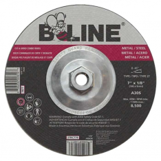B-Line Abrasives 90904, Depressed Center Combo Wheel, 7 in dia, 1/8 in Thick, 7/8 in Arbor, 30 Grit,