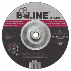 B-Line Abrasives 90921, Flexible Depressed Center Wheel, 7 in dia, 1/8 in Thick, 5/8 in-11 Arbor, 46